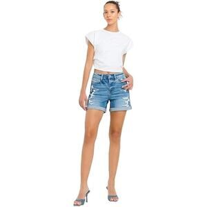 Vervet by Flying Monkey High Rise Double Cuff Shorts - T5441 - Size Small